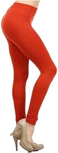 Klusive Fashion Wear Womens Premium Stretch Nylon Seamless Legging, Copper ,One Size