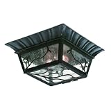 Pagoda Rustic Outdoor Flush Mount Ceiling Light