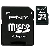 PNY 4 GB Class 4 microSDHC Flash Memory Card P-SDU4GB4-EF/BB