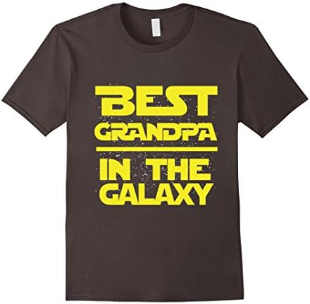 Men's Best Grandpa In The Galaxy Super Star Hero War Shirt  2XL Asphalt