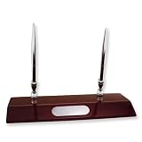 Silver-tone Double Pen Desk Set