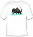 T-shirt with buffalo, drinking, water, animal
