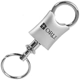 Oral Roberts Golden Eagles Brushed Metal Valet Keychain