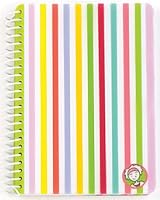 Littlemissmatched Spiral ruled notebook with zany multi stripes