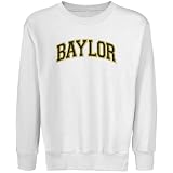 NCAA Baylor Bears Youth White Arch Applique Crew Neck Fleece Sweatshirt