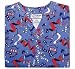Medical Uniform - USA Ribbon Patriotic July 4th Holiday Scrub Top (XS-3X) SIZES RUN LARGE!