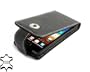 Esclusiva custodia di pelle ultra sottile di StilGut per Samsung Galaxy S2 i9100 con chiusura a flip, colore nero, in vera pelle