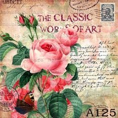 Paper for Decoupage Vintage Style and Decoupage Gift Wrap Size 20x25 Cm Total 3 Sheets