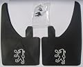 1 (Pair) Peugeot Mudflaps - White Lion Universal Fit Front Or Rear - 106, 205, 206, 207, 306, 307, 405, 406 Partner