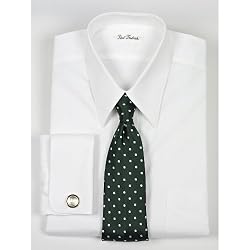 Trim Fit Pinpoint Oxford European Straight Collar French Cuff Dress Shirt