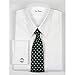 Trim Fit Pinpoint Oxford European Straight Collar French Cuff Dress Shirt