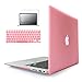 IBENZER Compatible with Old Version MacBook Air 13 Inch Case (2017-2010 Release), Models: A1466/A1369, Plastic Hard Shell Case with Keyboard & Screen Cover for Mac Air 13, Pink, A13PK+2