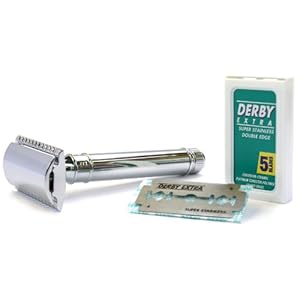 Edwin Jagger De89bl Double Edge Safety Razor Chrome Plated