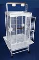 Brarnd New Parrot Bird Wrought Iron Cage Play-Top 24x22x63-WI24WHT