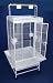 Brarnd New Parrot Bird Wrought Iron Cage Play-Top 24x22x63-WI24WHT
