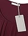 Messic Shirt Dresses for Women, Scoop Neck Casual Cotton Beach Stretch Jersey Tops Wine,M
