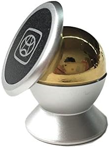 Magnetic Phone Mount Car Mount Holder Magnetic Cell Phone Holder Magnetic Car Mount Phone Car Mount Rotatable Cradle Mount for iPhone,Samsung,GPS (Silver+gold)