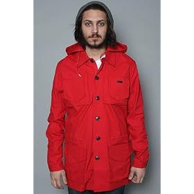 WeSC The Dieter Hooded Jacket in Vampire Red,Jackets for Men