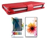 Bundle Monster Barnes & Noble Nook Genuine Leather Case Cover Jacket + Skin Art Decal Sticker + Screen Protector Ebook Accessories Combo - Fit 3G and Wifi Version