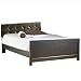Mountain Lodge 60" Bed with Button Tufted Headboard in Ebony Finish By South Shore Furniture