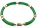 Green Jade Curved Bar Single-Row Vera-Link Bracelet, 14k Gold