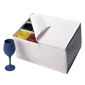 <b>Stemware Chest - Holds 12 - Vinyl by Richards Homewares</b>