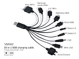 10 IN 1 UNIVERSAL USB MULTI CHARGER CABLE MOBILE MP3 PC
