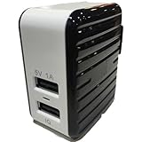 LAX Rapid 3.4A Dual USB AC Power Adapter with Smart iQ Technology for iPhone 6S 6S+, 6 6Plus, iPad Air/Mini, Samsung Galaxy S6, S6 Edge, Nexus, HTC M9 and More - Black