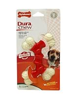 Nylabone Dura Chew Wolf Bacon Flavored Double Bone Dog Chew Toy
