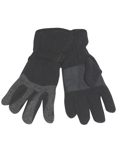 Winter Warm-Up - Boys Fleece Gloves, Navy, Charcoal