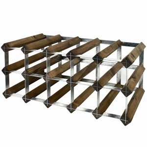 15 Bottle Wine Rack Kit - Dark Stained Oak