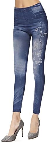 Alexism Fashion Sexy Women Jeans Womens Leggings Jeggings Stretchy Pants for Women (Blue4)