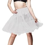 Hell Bunny Petticoat SWING SHORT white/white