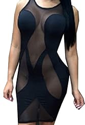 Sleeveless Polyester/Spandex Spring Summer Winter Bodycon Dress/Club Dress/Party Dress 
