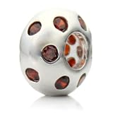 Pacific Beads Silver Plated Crystal Bead - 