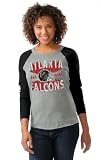 Atlanta Falcons Women's Grey/Black Tri-Blend Long Sleeve Raglan T-Shirt &Atilde;&cent;?" Touch by Alyssa Milano