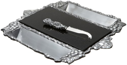 Arthur Court 2-Piece Grapevine Cheese and Cracker Set
