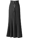 Fit-and-flare seamed skirt