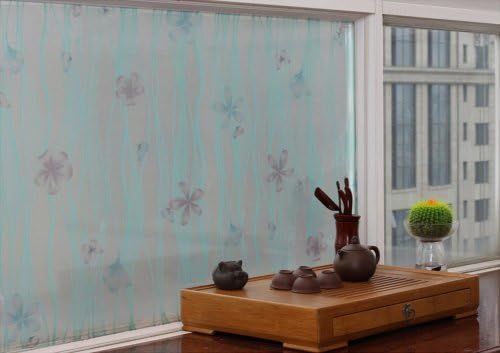 Hosho Butterfly & Flower Glass Decorative Frosted Privacy Window Film 3 FT x 32 FT