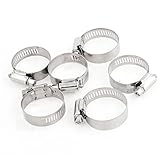 uxcell ホースバンド ホースクランプ　メタル　調整可能　21 - 38mm　6個