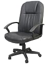 "Pendleton" Leather Executive Office Chair w/ Black Base & Gas Lift & Tilt w/ Lumbar Support