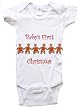 BABY'S FIRST CHRISTMAS #2 - BigBoyMusic Baby Designs - White, Blue or Pink Onesie / Baby T-shirt