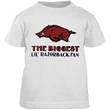 Arkansas Razorbacks White Infant Biggest Lil' Fan T-shirt