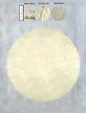 Greek Flokati 1400gram Hand Woven Wool Rug 3' Round (Natural White)