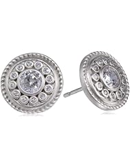 Freida Rothman Belargo Jewelry "HAMPTON" Sterling Silver and Cubic Zirconia Stud Earrings