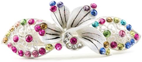 Miss Dong Beautiful Jewelry Flowers pearl Crystal hairpin hair clip white