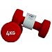 Fitness-Mad Pair of Neo Dumbbells - Red, 4 kg (2 Piece Set)