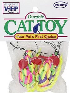 Vo-Toys Mice Hand Weaved 2 pack Cat Toy