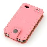 シンラクリエイション iPhone4/4S専用フラップタイプレザーケース Sweets Case Biscuit ピンク SCI 002-PK