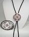 Silver Plated Aztec Diamondcut Copper Bolo Tie / Buckle Set